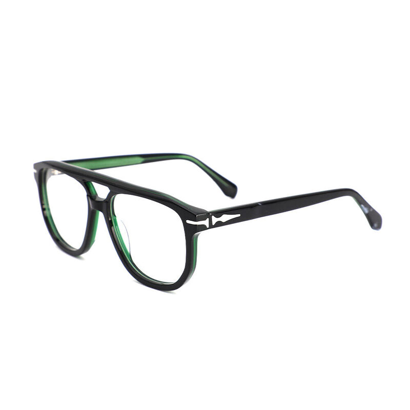 Dawn Aviator Green Glasses