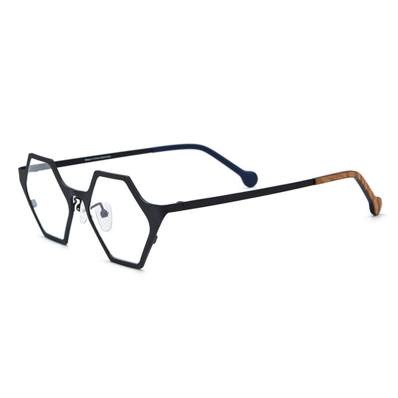 MacArthu Geometric Black Glasses