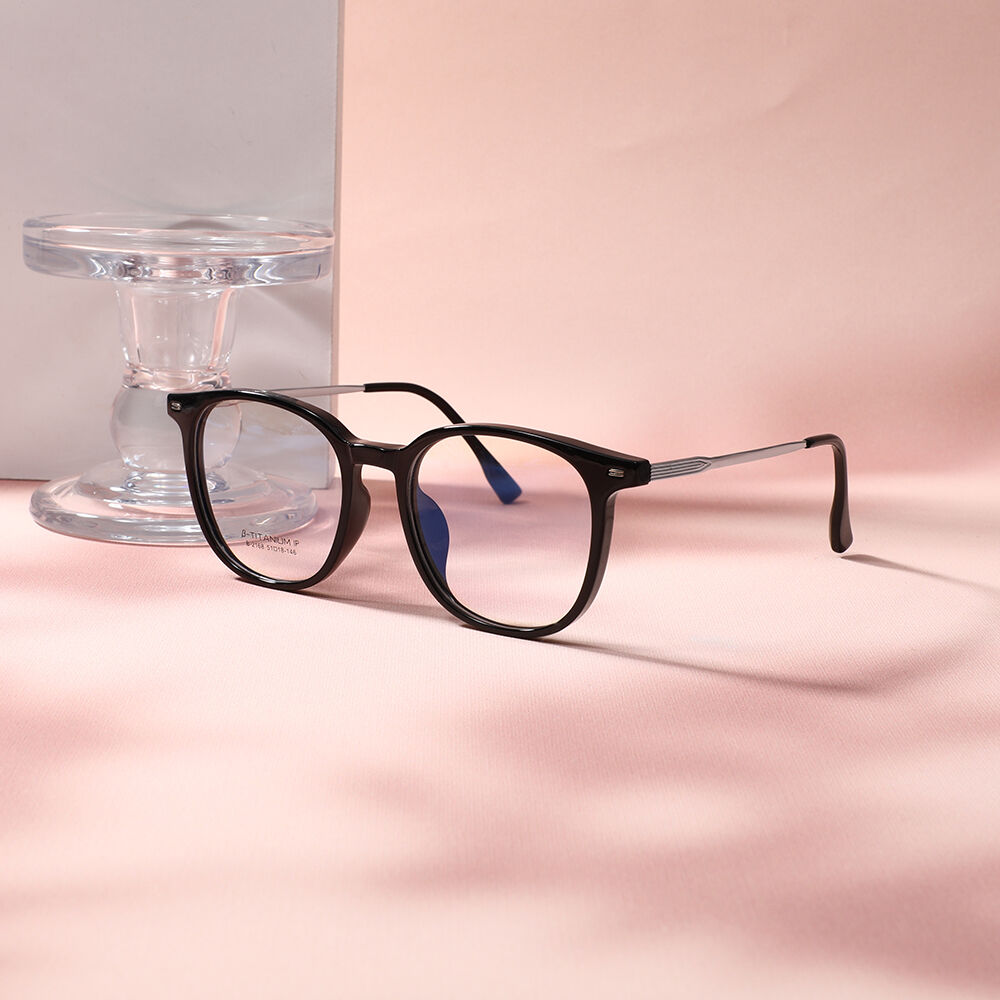 Gaske Square Black Silver Glasses