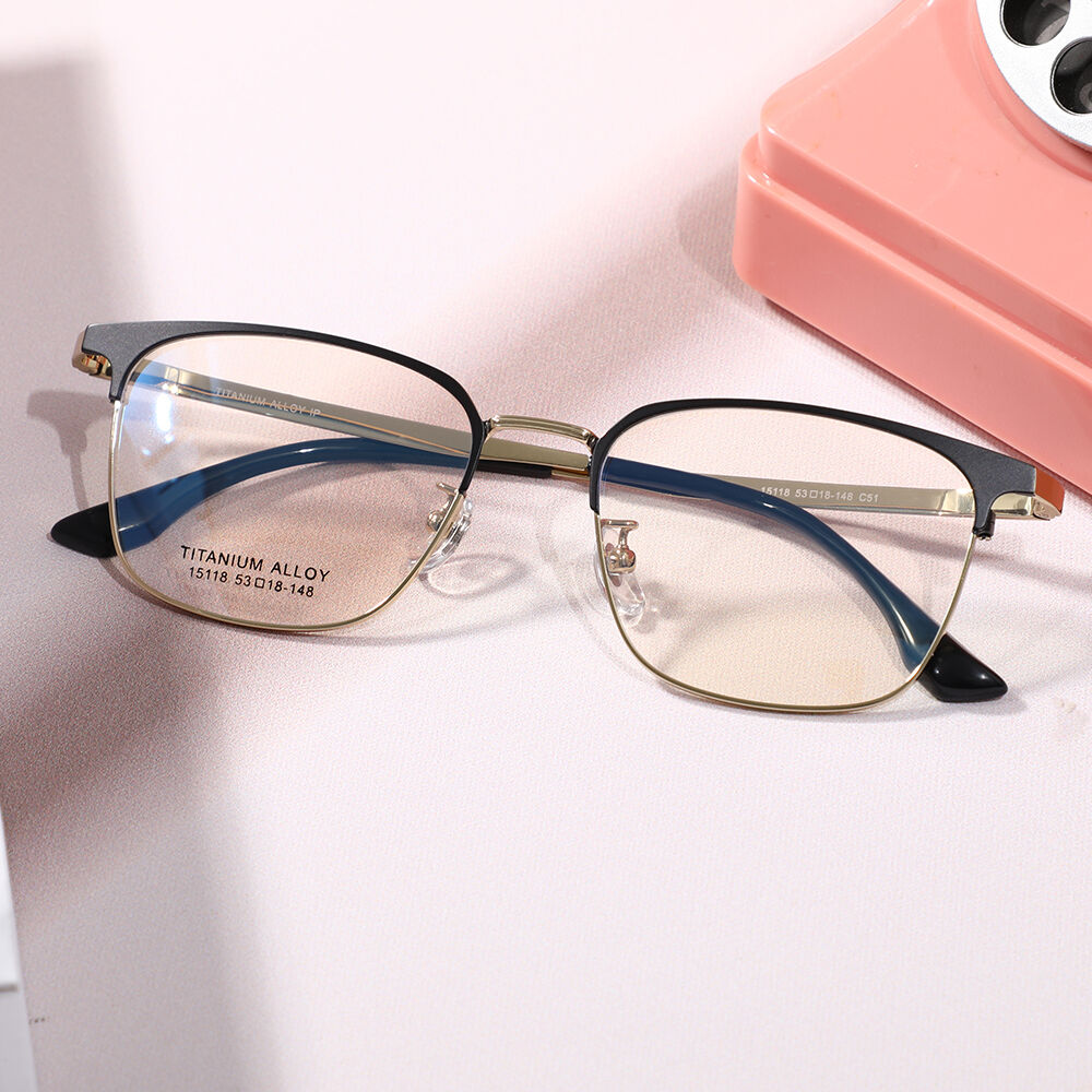 Roseme Browline Black Gold Glasses