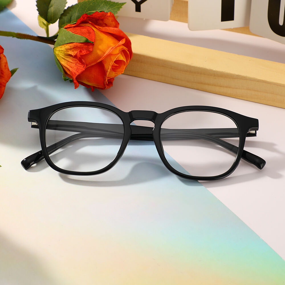 Edmund Quadratisch Schwarz Brille