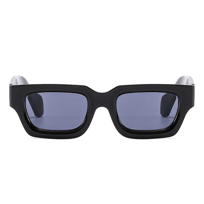 Croquet Rectangle Black Sunglasses