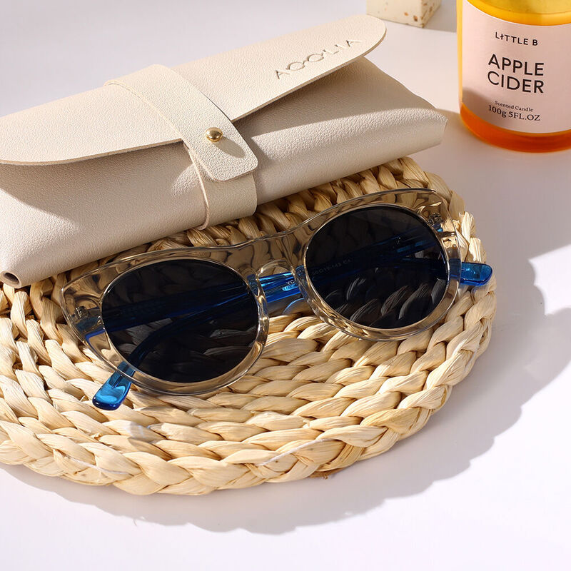 Marsa Cat Eye Brown/Blue Sunglasses