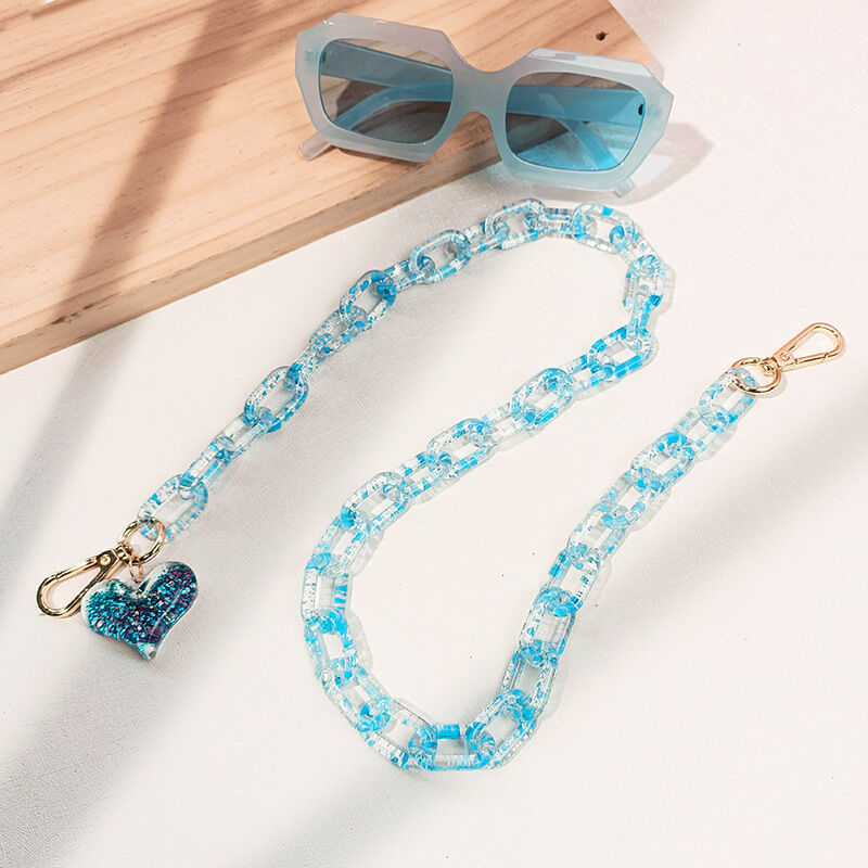 Sadie Striking Acrylic Blue Eyeglass Chain