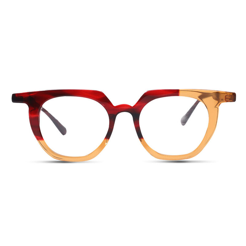 Bern Round Orange Glasses