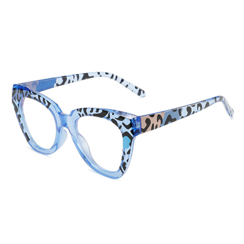 Lamb Cat Eye Blue Glasses