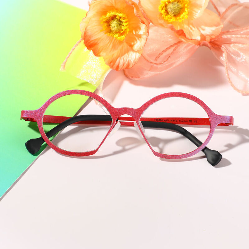 Noel Round Purple Glasses