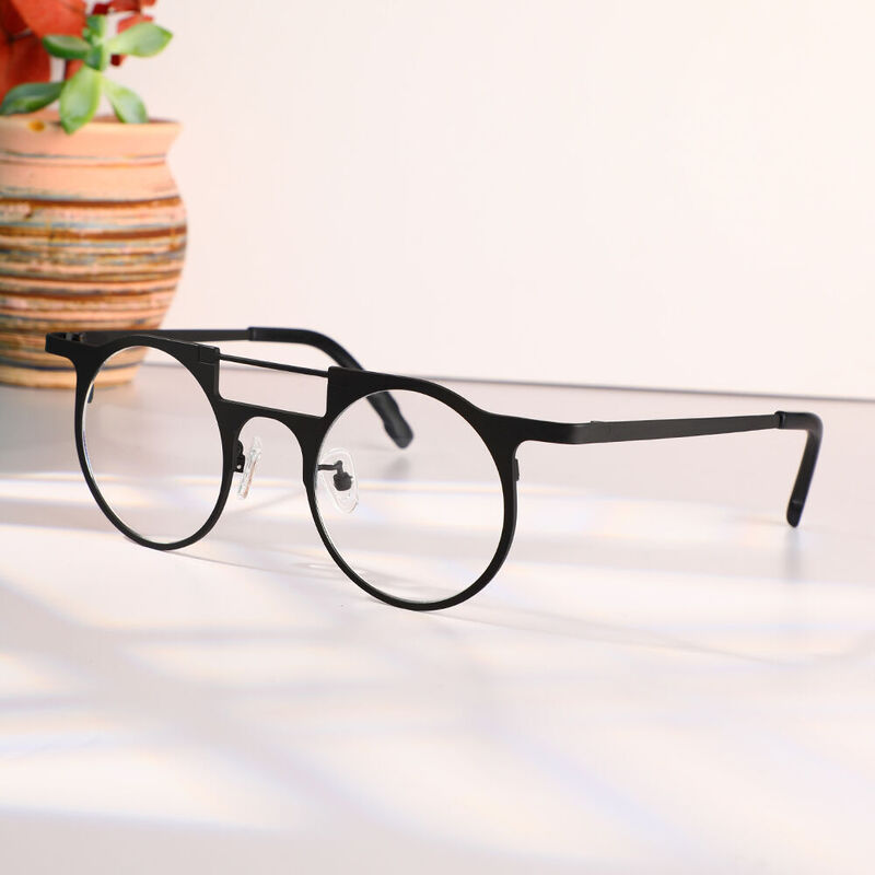 Woolley Round Black Glasses
