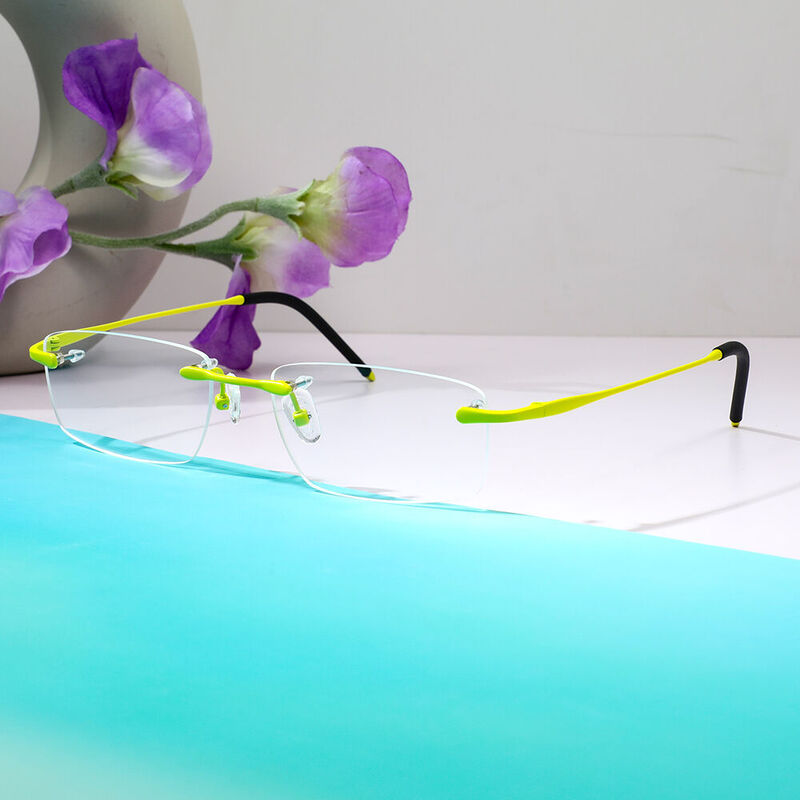 Dorothy Rectangle Yellow Glasses