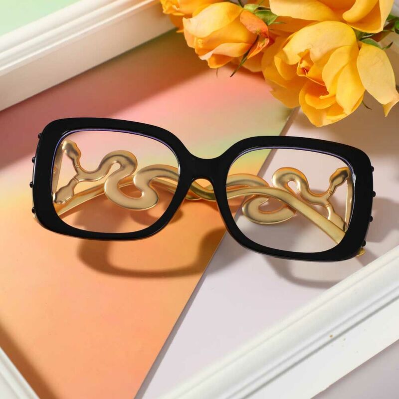 Duncan Square Black Glasses