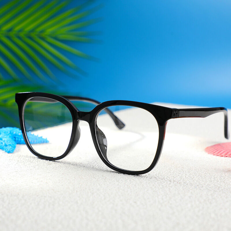 Gilbert Square Black Glasses
