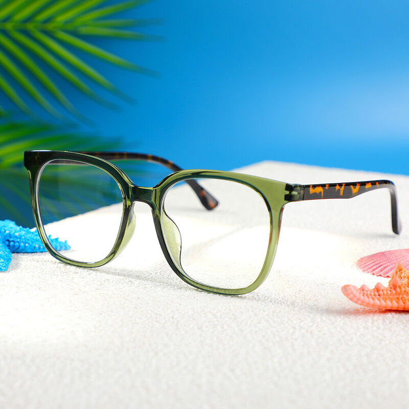 Gilbert Square Green Glasses