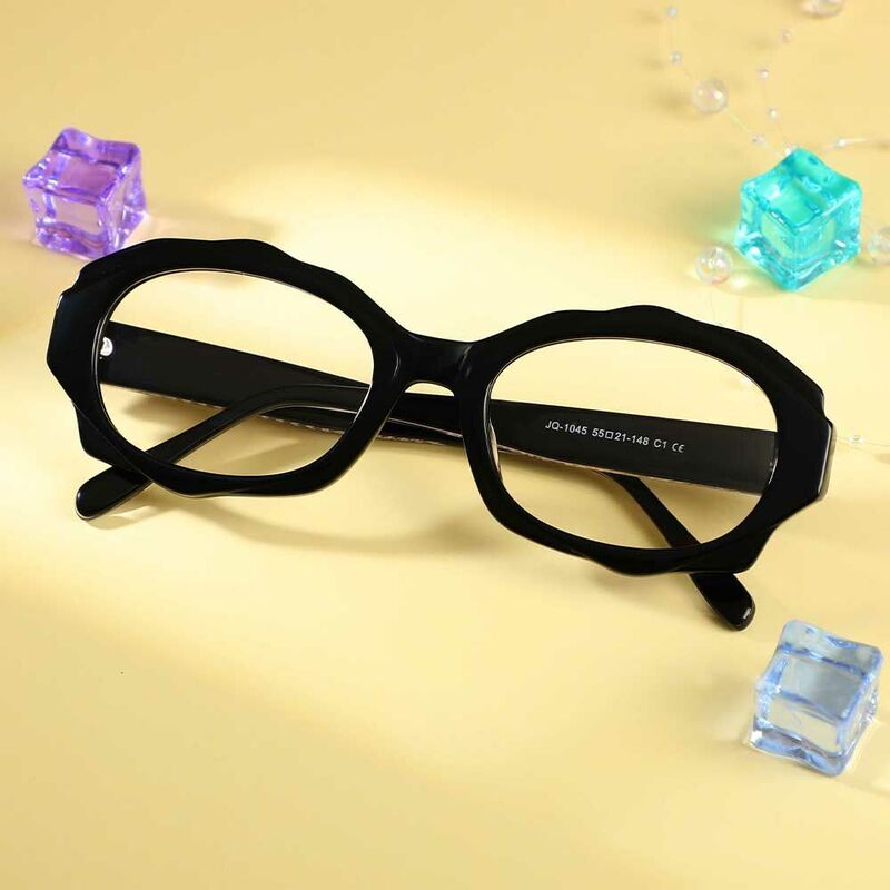 Amy Ovale Schwarze Brille