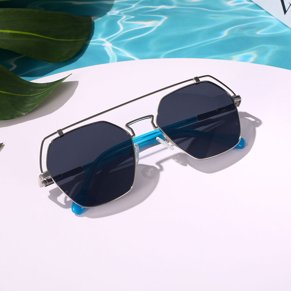 Free Will Pilote Silberne Sonnenbrille