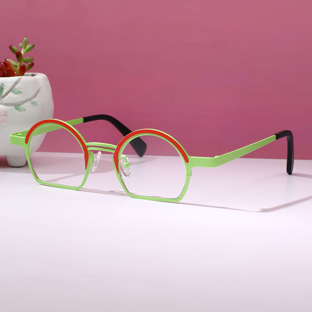 Quille Round Green Glasses