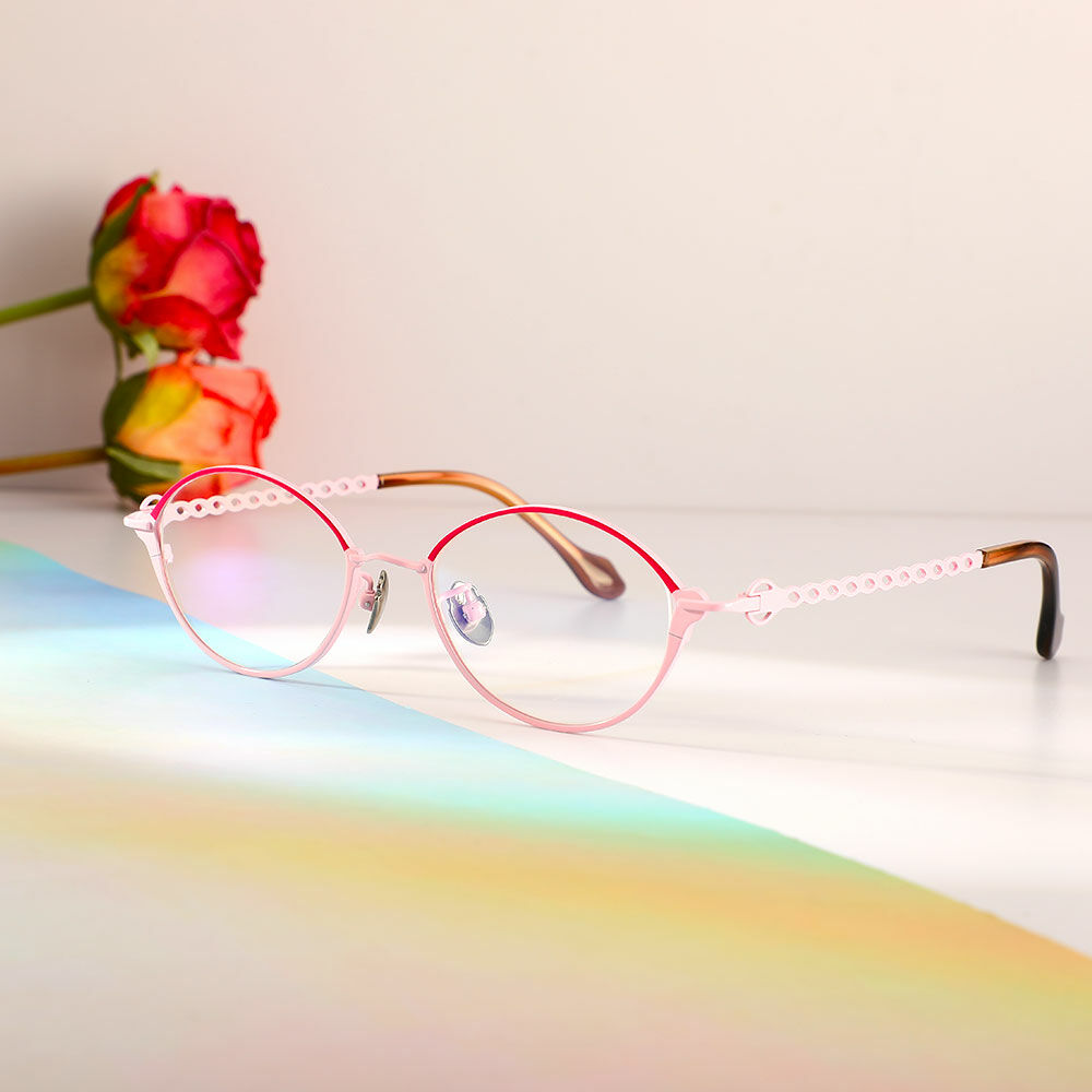 Les Ovale Rosa Brille