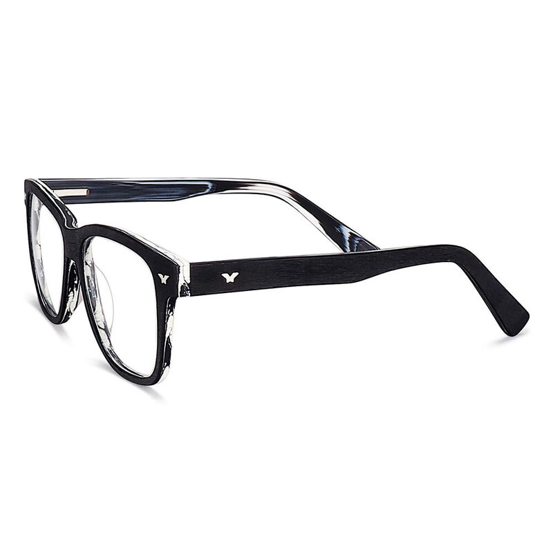 Noah Rectangle Black Glasses