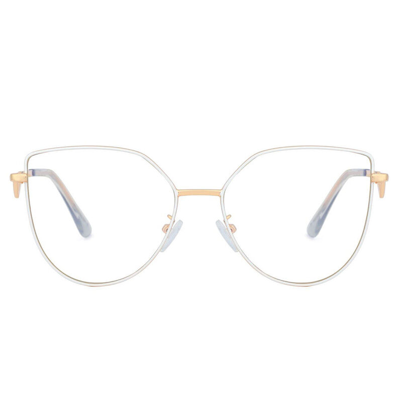 Agapito Cat Eye White Glasses