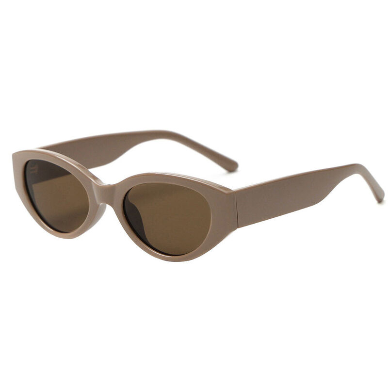 Natasha Oval Brown Sunglasses