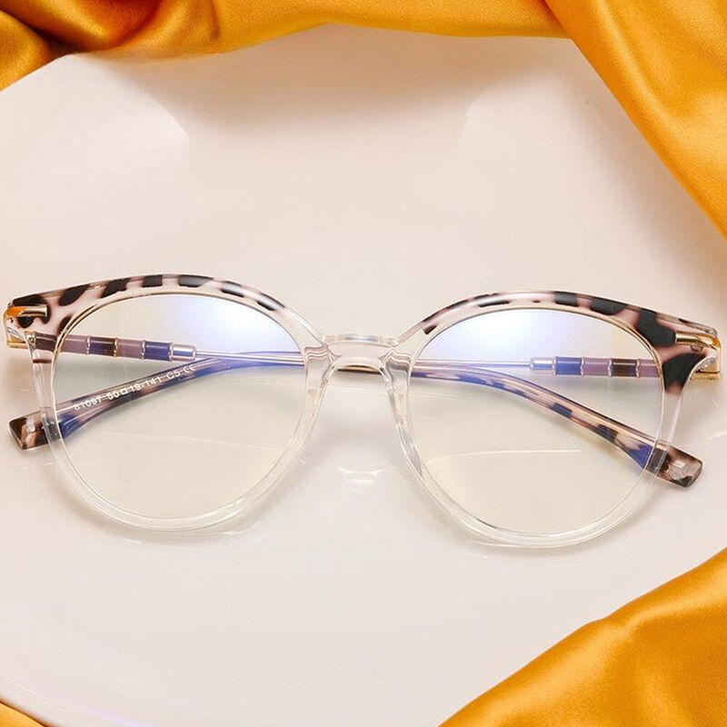 Glimmer Round Leopard Glasses