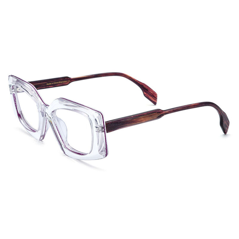 Coley Geometric Purple Glasses