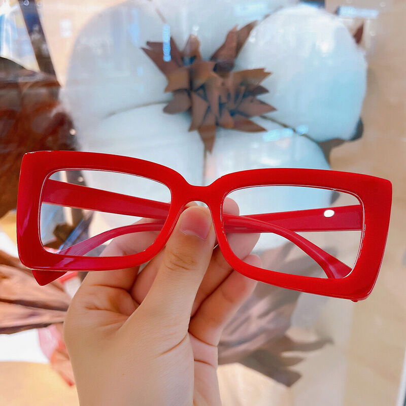 Michaely Cat Eye Red Glasses