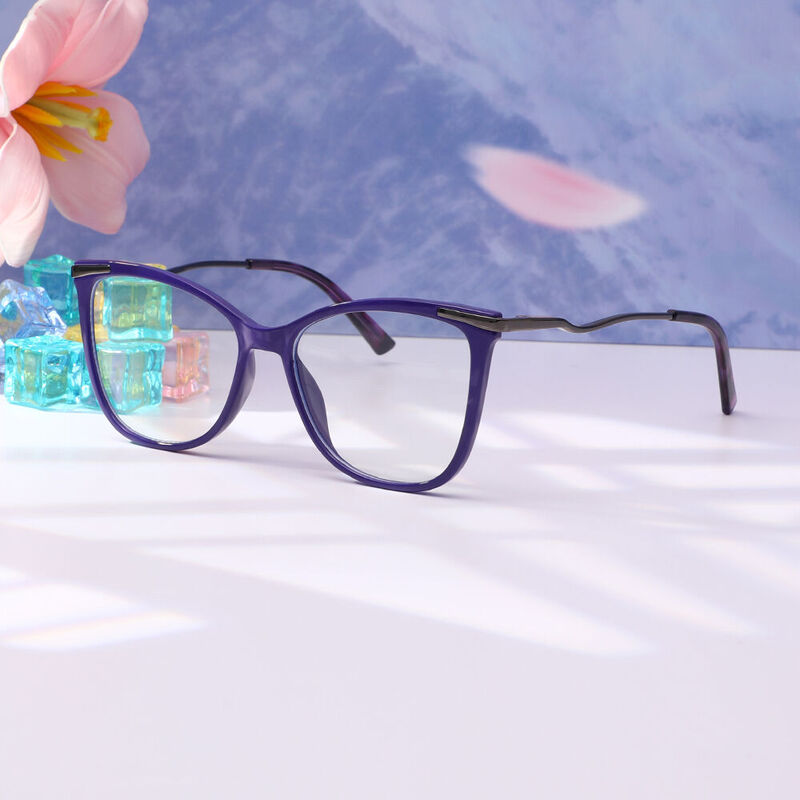 Edea Cat Eye Purple Glasses