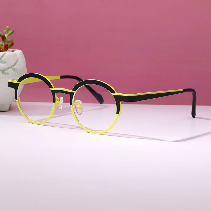Blume Round Yellow Glasses