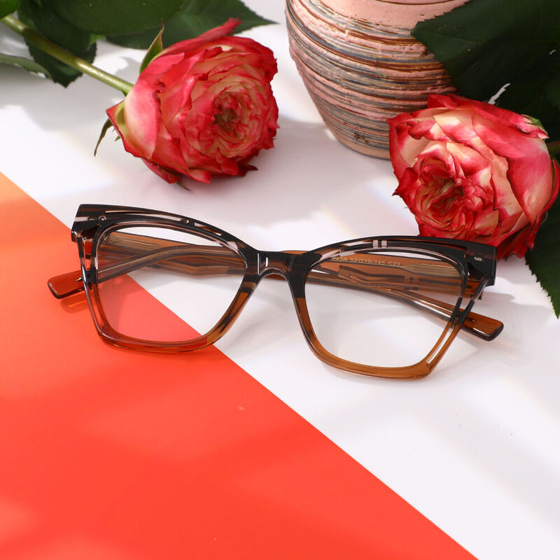 Vanese Cat Eye Orange Glasses