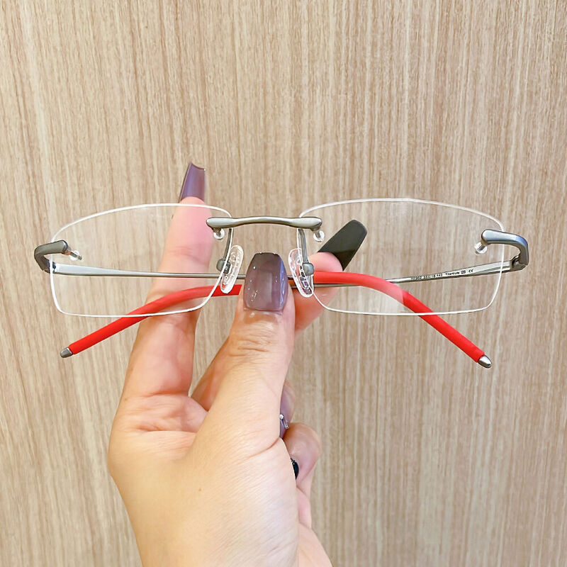 Dorothy Rechteckige Graue Brille