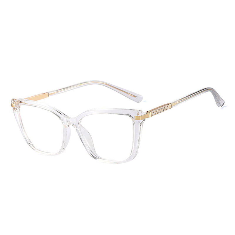 Flora Cat Eye Clear Glasses