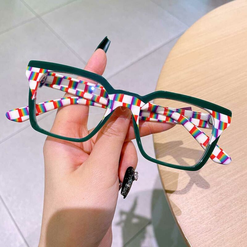 Henley Square Green Glasses