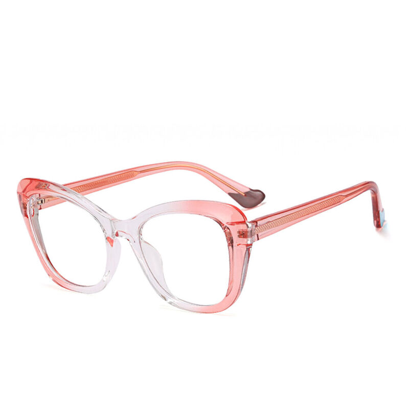 Admetus Cat Eye Pink Clear Glasses