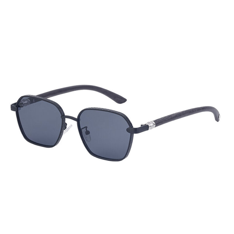 Eleanor Geometric Black Sunglasses