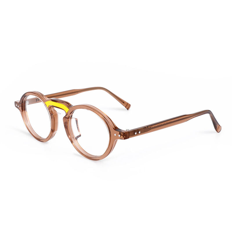 Ciro Round Brown Glasses