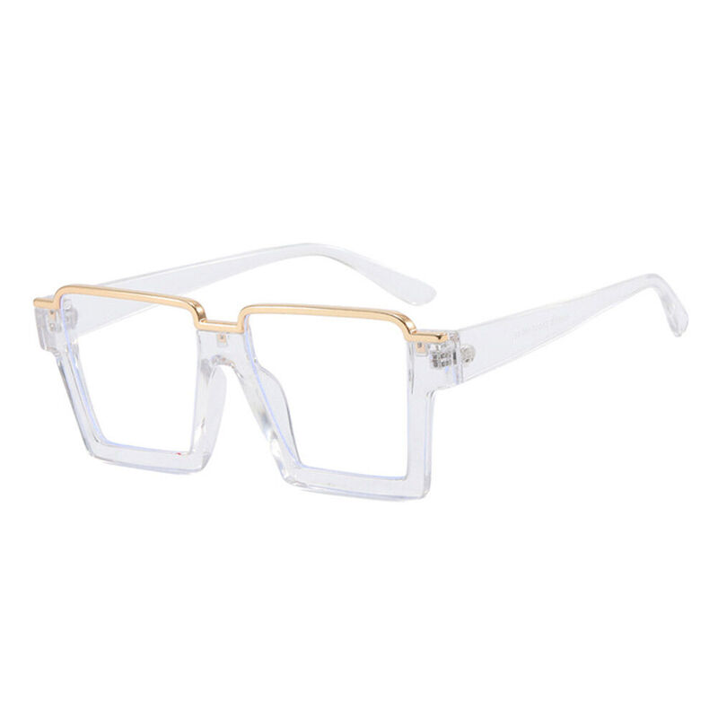 Une Square Clear Glasses