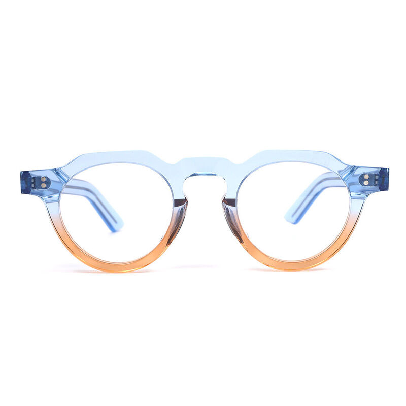 Susvn Round Blue Glasses