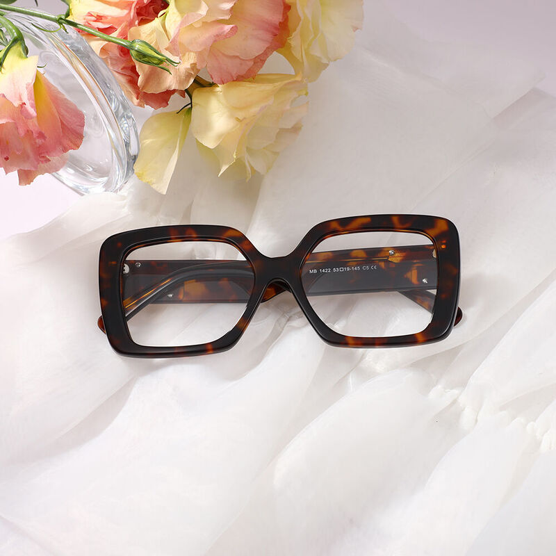 Charl Geometric Tortoise Glasses