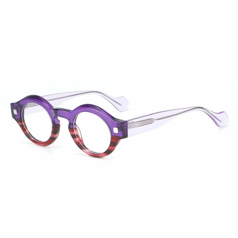 Beatr Round Purple Glasses