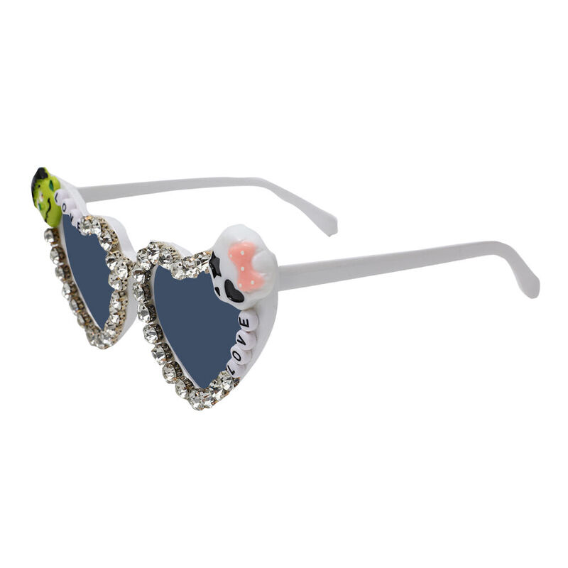 Cedriea Heart Green Monster Sunglasses