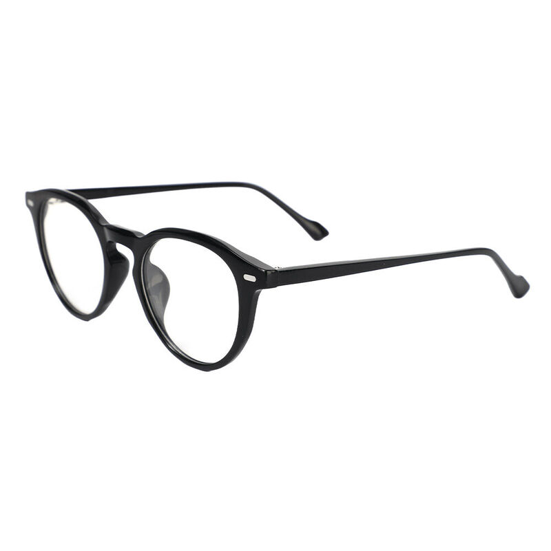 Catharine Round Black Glasses