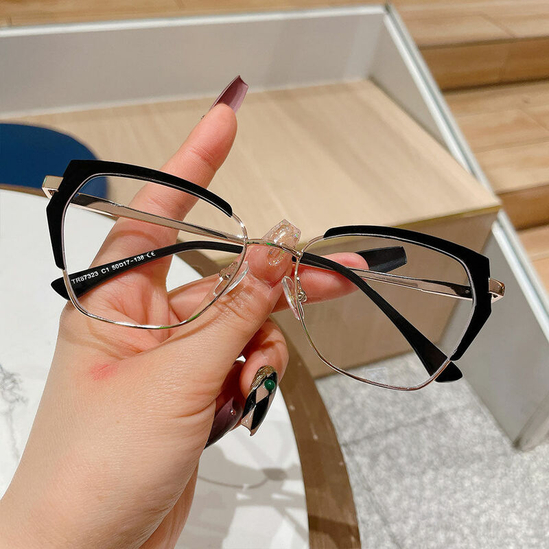 Beardd Cat Eye Black Glasses