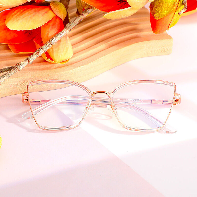 Gail Cat Eye Clear Glasses