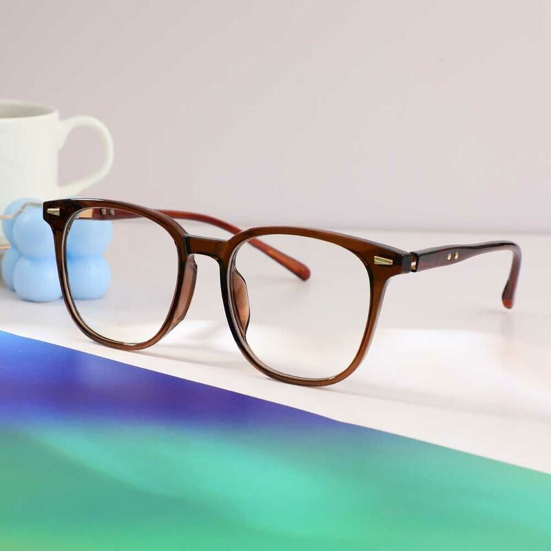 Archibald Square Brown Glasses