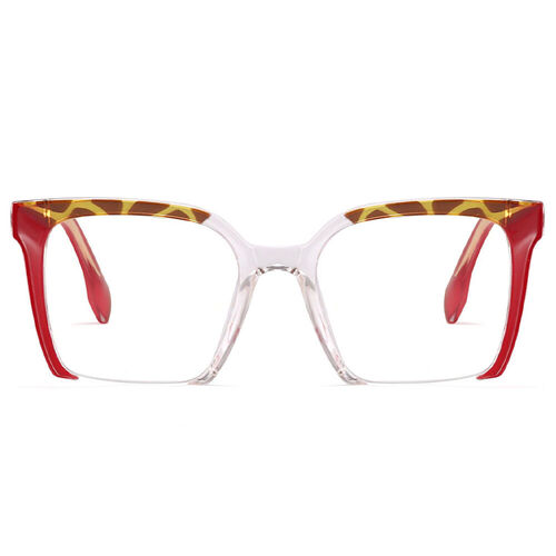 Damyan Square Red Glasses