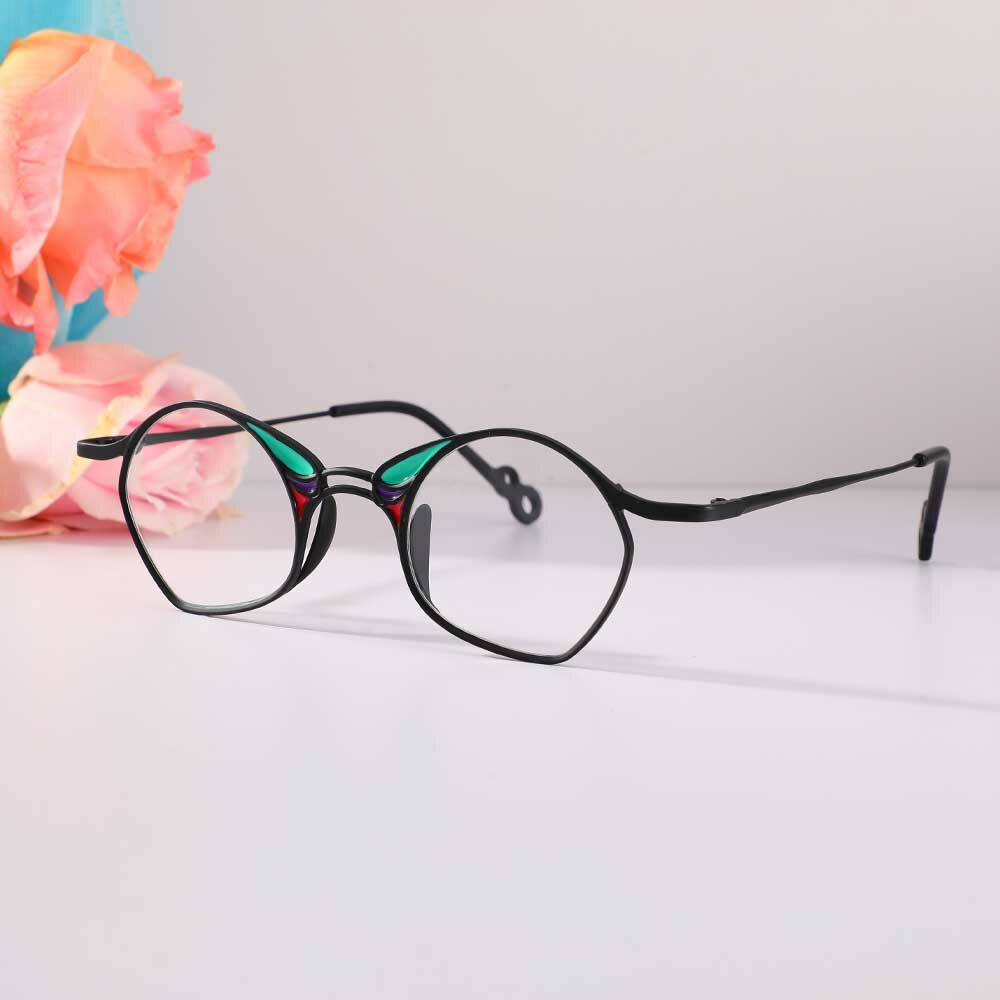 Maria Geometric Black Glasses