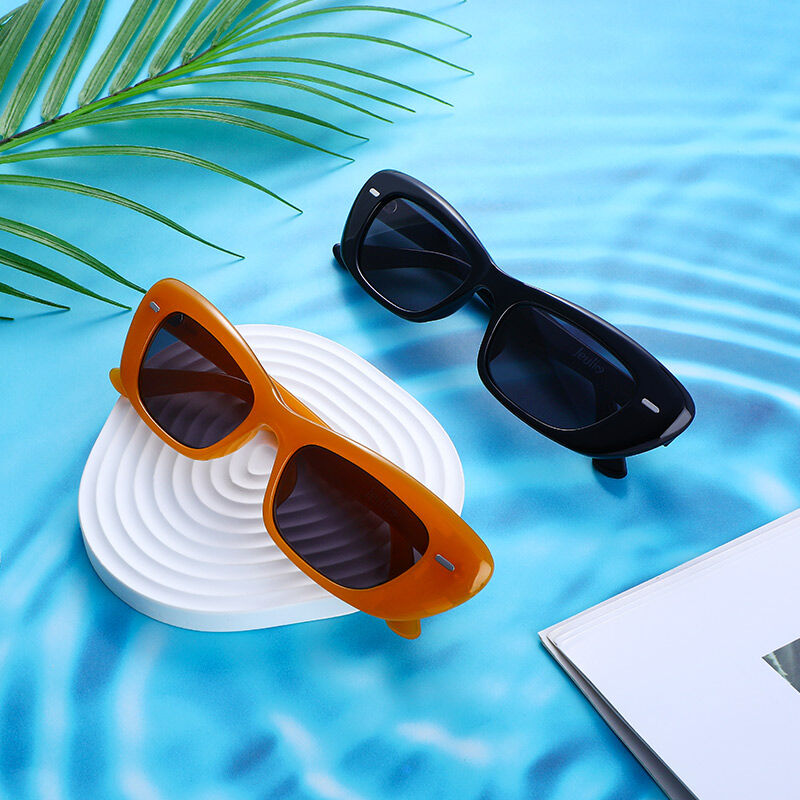 Time Race Rectangle Orange Sunglasses