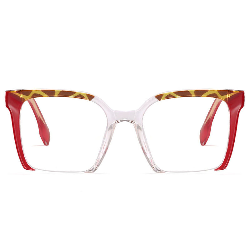 Damyan Square Red Glasses