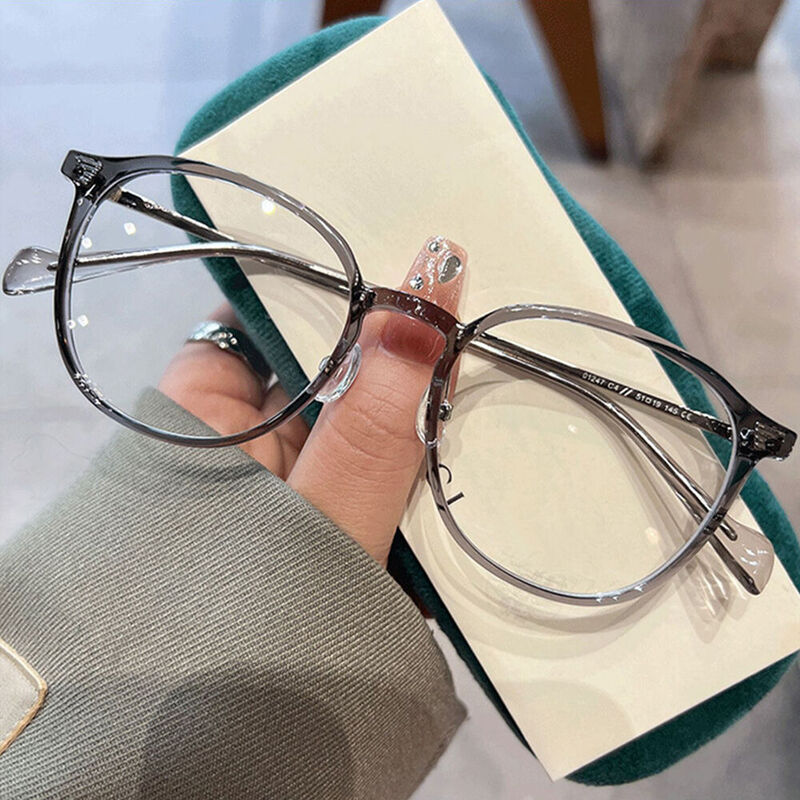 Keppel Round Gray Glasses