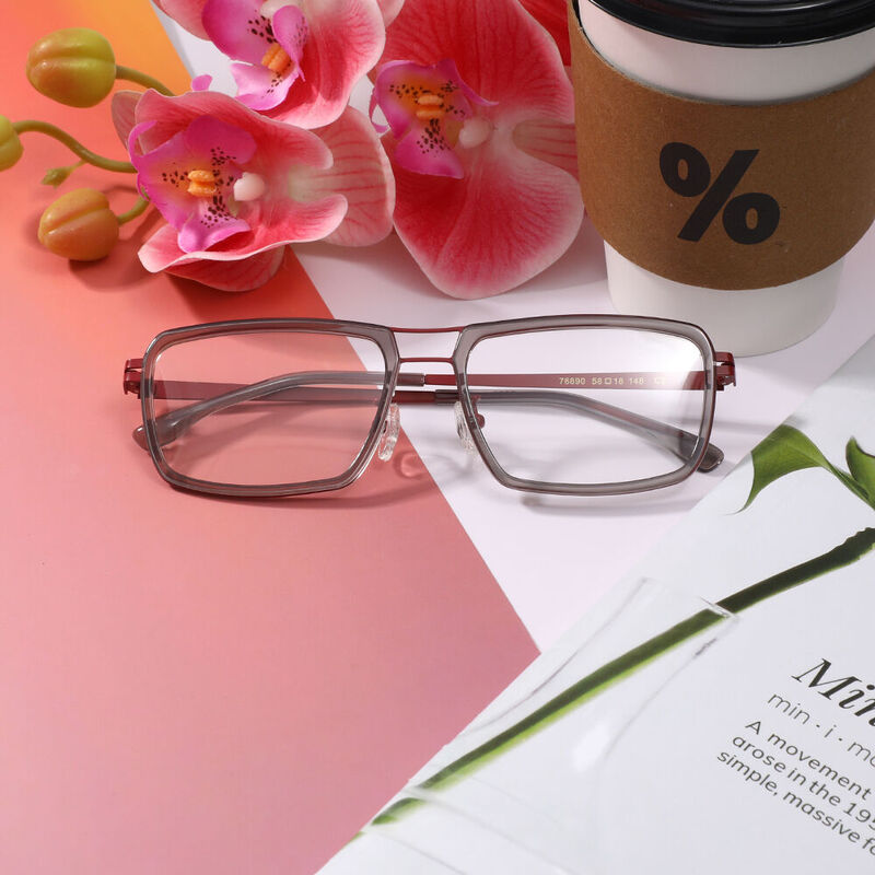 Octavia Square Gray Glasses